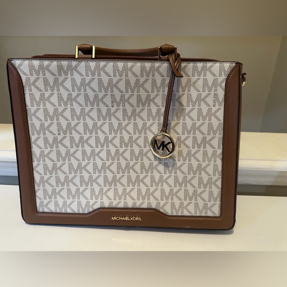 Michael Kors Brown and Cream Monogram